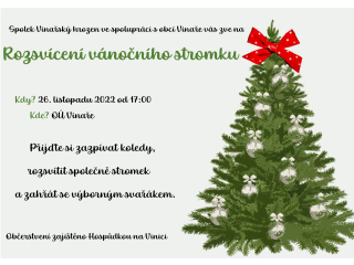 Pozvánka - rozsvícení vánočního stromu